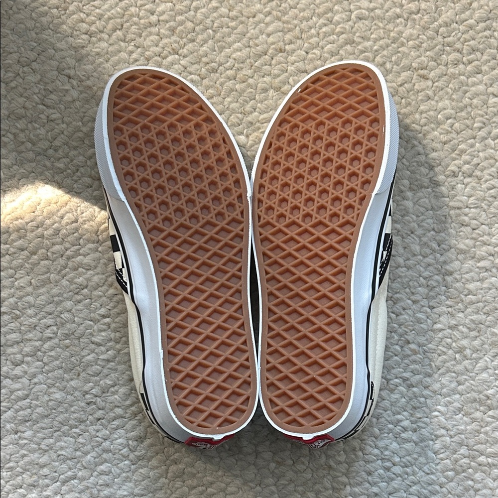 Vans Black and White Checkered Slip-On Sneakers - Picture 3 of 4
